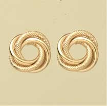 GWT PLAIN/DIMPLED KNOT STUDS