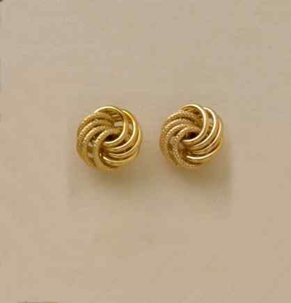 GWT PLAIN/DIMPLE SMALL KNOT STUDS