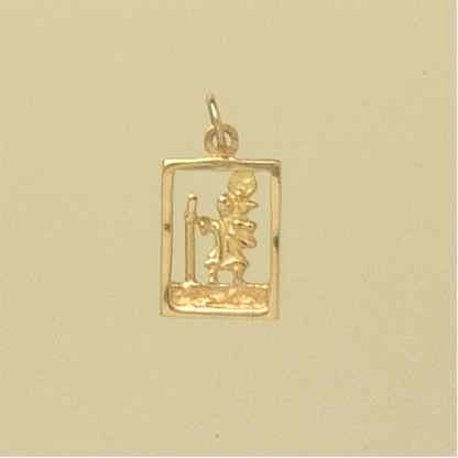 GWT 12x9mm RECT.CUTOUT ST CHRISTOPHER