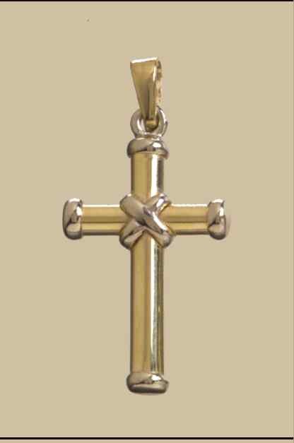 GWT 30x20mm YELLOW/WHITE FANCY CROSS