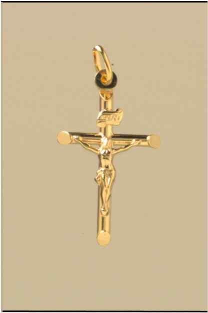 GWT 25X18mm HOLLOW TUBE CRUCIFIX SIZE 1