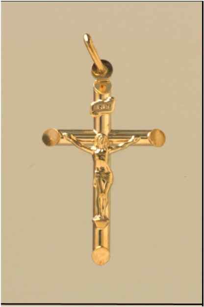 GWT 32x22mm HOLLOW TUBE CRUCIFIX SIZE 2