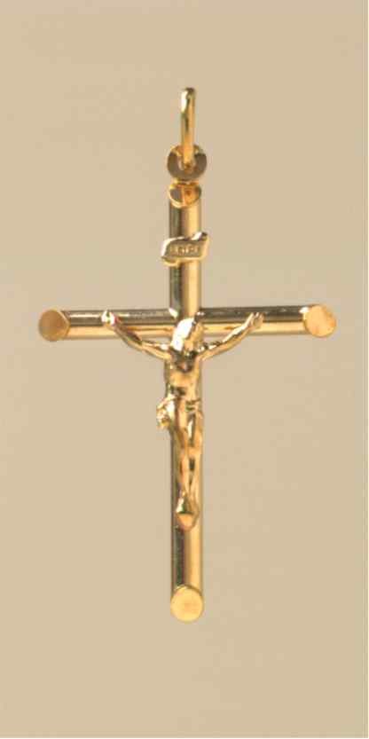 GWT 42x28mm HOLLOW TUBE CRUCIFIX SIZE 3