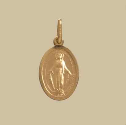 GWT 14mm OVAL MIRACULOUS MEDAL