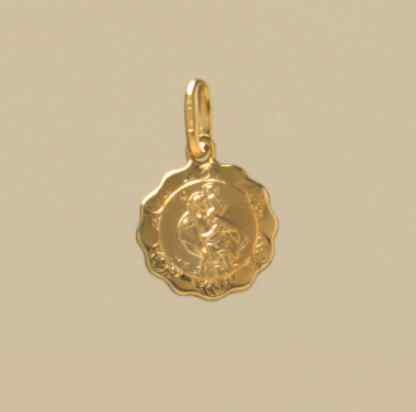 GWT 12mm HOLLOW FANCY ST CHRISTOPHER