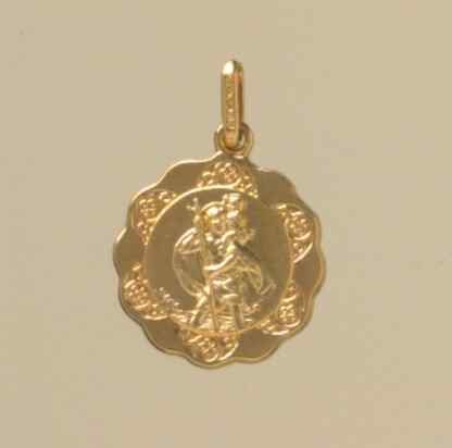 GWT 16mm FANCY HOLLOW ST CHRISTOPHER