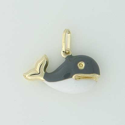 GWT ENAMELLED WHALE CHARM