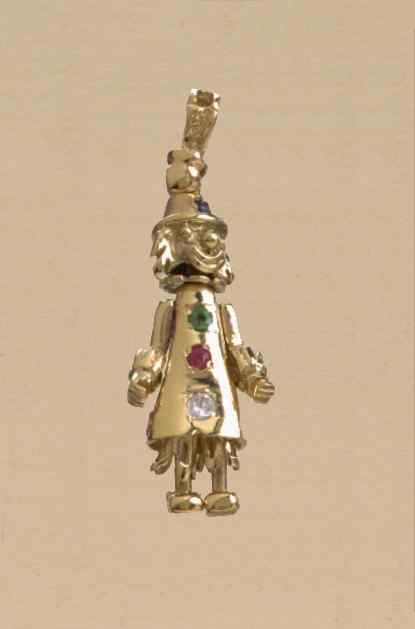 GWT SMALL STONESET CLOWN PENDANT