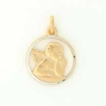 GWT 17mm ROUND CUTOUT ANGEL PENDANT