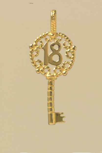 GWT FANCY 18 KEY PENDANT