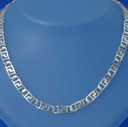 SWT 17" OVAL LINK GREEK KEY DESIGN CHAIN