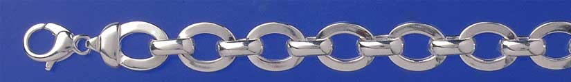 SWT HOLLOW SQ.SECT.OVAL LINK BRACELET