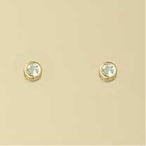 9ct 25pt DIAMOND RUB SET STUDS