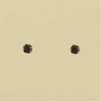 GPC 3mm GARNET STUD EARRING