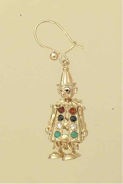 GPC SMALL STONESET CLOWN DROP EARRINGS