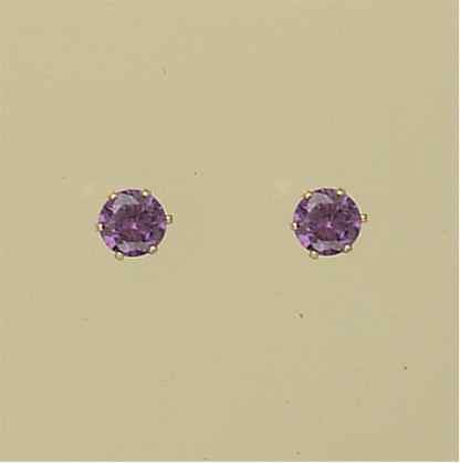 GPC 5mm LILAC/PINK/PURPLE CZ STUDS