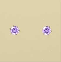 GPC 6mm LILAC CZ CLAW SET STUDS