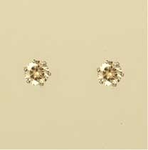 GPC 6mm CHAMPAGNE CZ STUDS
