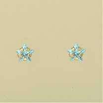 GPC 5mm CZ CLAW SET STAR STUDS-BLUE