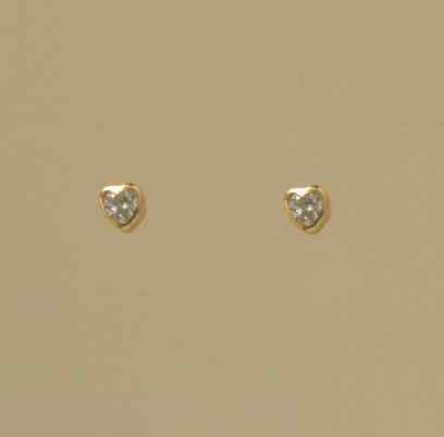 GPC 3MM RUB SET CZ HEART STUD