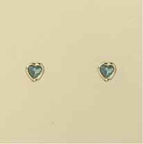 GPC 3MM RUB SET BLUE TOPAZ HEART STUD