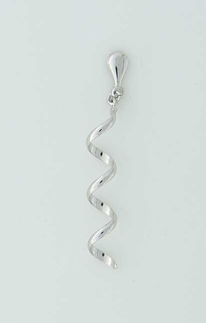 GPC WHITE 28mm SPIRAL DROP STUD EARRINGS