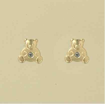 GPC SMALL CZ SET TEDDY BEAR STUDS      =