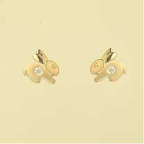 GPC SMALL CZ SET RABBIT STUDS          =