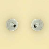 GPC 3mm CZ SET 9mm WHITE BUTTON STUD