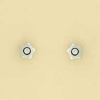 GPC 2mm CZ SET 6mm WHITE STAR STUDS    =