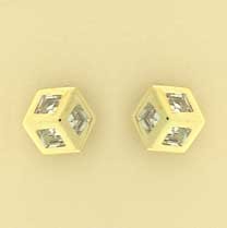 GPC CZ 10mm CUBE ILLUSION STUDS