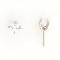 GPC WHITE CLAW SET 5mm SQUARE CZ STUDS