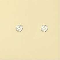 GPC WHITE GOLD 3mm RUB SET CZ STUDS    =