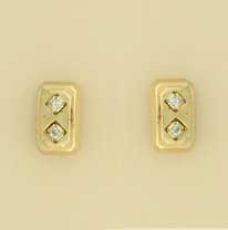 GPC 2 CZ SET FANCY CURVED RECT.STUDS   =