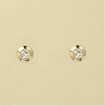 GPC 3mm CZ IN 5mm BEVEL EDGE STUD