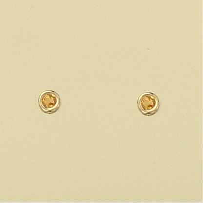 GPC 3mm CITRINE RUB SET STUDS