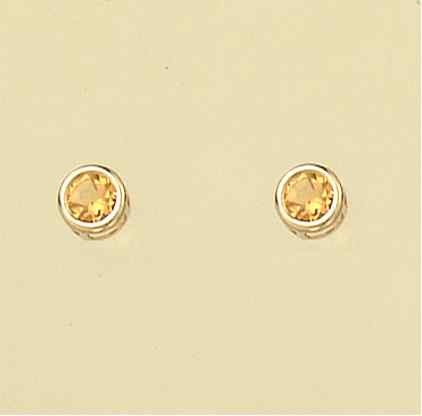 GPC CITRINE 5mm RUB SET STUDS          =