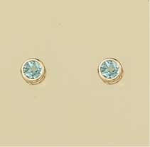 GPC 5MM BLUE TOPAZ RUB SET STUD        =