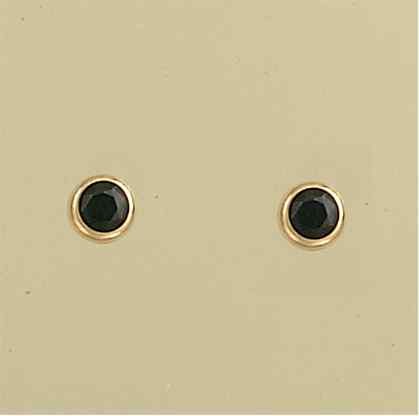 GPC 5mm SAPPHIRE RUB SET STUDS         =