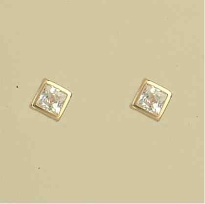 GPC 6mm SQUARE RUB SET CZ STUDS