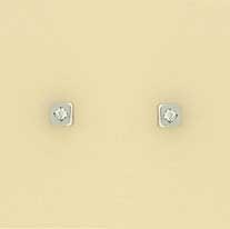 GPC 2mm SQ.CZ SET 4mm SQ. WHITE STUD   =