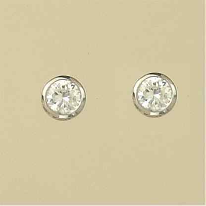 GPC WHITE GOLD 6mm CZ STUDS
