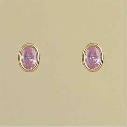 GPC 8x6mm OVAL LILAC CZ STUDS