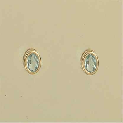 GPC 6x4mm OVAL BLUE TOPAZ STUDS        =
