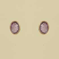 GPC 7x5mm OVAL PURPLE CZ RUB SET STUDS