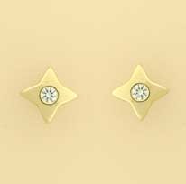 GPC 3mm CZ SET 4 POINT STAR STUD