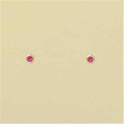 GPC 2MM RUBSET COLOR CZ STUD-IMM RUBY  =