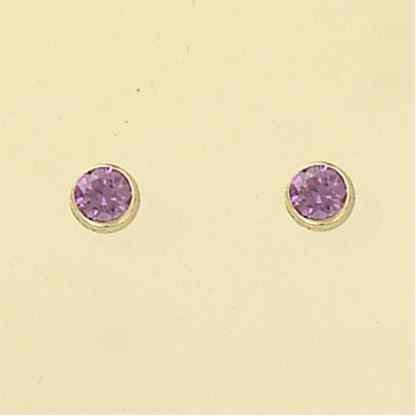 GPC 5MM RUBSET COLOR CZ STUD AMY       =