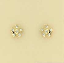 GPC 6 STONE CZ SET FLOWER STUD