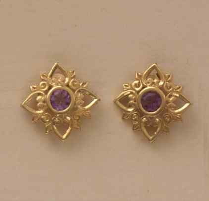 GPC AMETHYST FANCY STAR STUDS